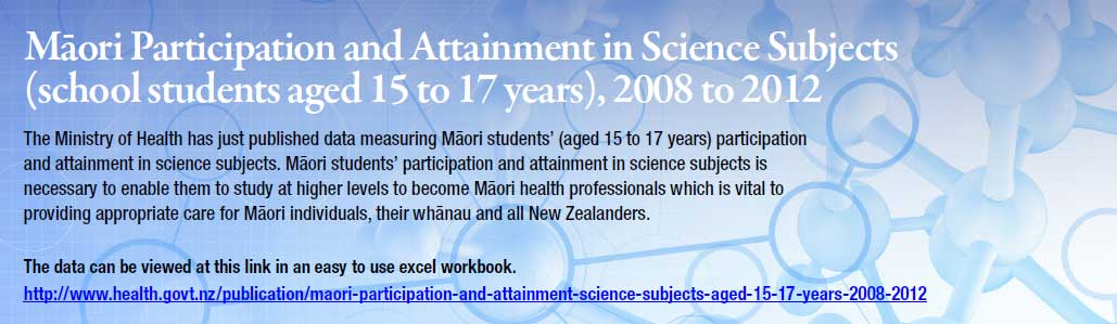 http://www.health.govt.nz/publication/maori-participation-and-attainment-science-subjects-aged-15-17-years-2008-2012